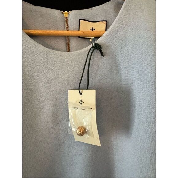 NWT Tuckernuck Light Blue Francoise Mod Knit 3/4 Sleeve Mini Dress Medium $228 - Picture 5 of 8